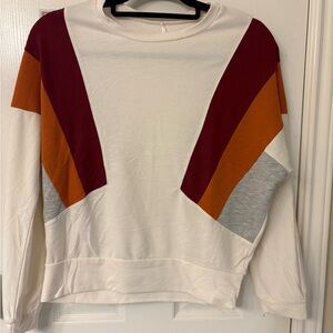 Arizona Jean Company Women's Sweatshirt with Red, Orange, and Gray Accents